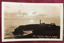 RPPC Yaquina Head Lighthouse Oregon Coast OR antique real photo postcard 1934 picture
