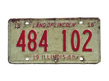 ILLINOIS 1968  -  (1) vintage license plate picture