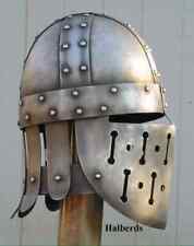 SCA LARP 18GA Medieval Helmet /Great Knight Templar Helmet Replica Gift picture