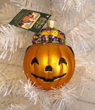 2017 TRICK OR TREAT JACK-O-LANTERN OLD WORLD CHRISTMAS BLOWN GLASS ORNAMENT NEW picture