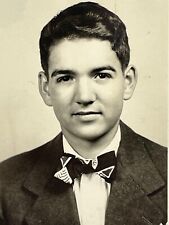 1D Photograph Young Man Class Photo Portrait Bow Tie 1950's  picture