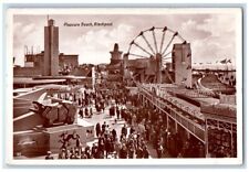 1939 Pleasure Beach View Ferris Wheel Blackpool England RPPC Photo Postcard picture