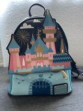 HTF Rare Loungefly Disneyland Sleeping Beauty Castle Mini Backpack USED ONCE picture