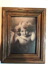 CUPID AWAKE BY M. B. PARKINSON: NICE WOOD FRAMED PRINT / PHOTO COPYRIGHT  1897 picture