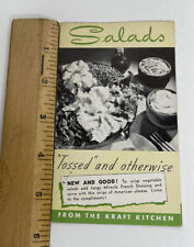 Salads Tossed And Otherwise Kraft Foods Vintage Recipes Advertisement 52146 USA picture