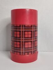 ALADDIN Vintage 70s Red Plaid Pint Wide Mouth Thermos MADE IN USA Excellent picture