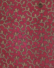 Antique 1840 Floral Silk Fabric picture