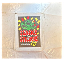 1970 STACKS OF STICKERS - Uncatalogued 5¢ Bubble Gum Wax Wrapper - Topps Test??? picture