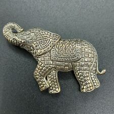 Vintage Silver Plated Elephant Pendant Patchwork Design Preowned picture