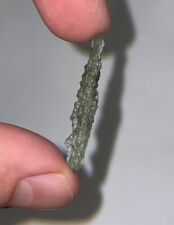 Besednice Moldavite Tektite Tall Thin .68 grams 3.4 ct Grade A with Certificate picture