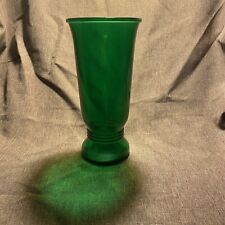 Vintage Emerald Green Cleveland 1168 Glass Vase. 9.5 in tall picture