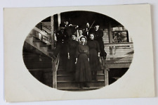 RPPC Family Musicians Violins Fiddle Porch Real Photo Postcard Fashion 1907-1929 picture