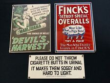 🔥 3  Vintage Ande Rooney  Heavy Porcelain signs GREAT PACKAGE OF 3 favorites picture