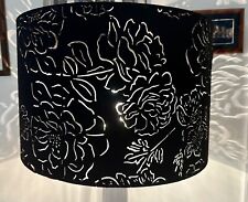Innermost Peony Drum Lamp Shade Designer Meiha Tsang Black With Diffuser picture
