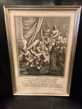 Antique Engraving - Jesus Washing the Feet of the Apostles - Framed - 18th c. picture