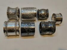 7 ANTIQUE/VINTAGE NAPKIN RINGS, MANY ORNATE picture