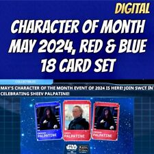 COTM Character of Month SHEEV PALPATINE Red/Blue Set Topps Star Wars Card Trader picture