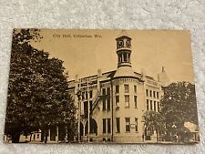 Old Postcard City Hall in Columbus, Wisconsin picture