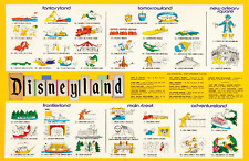Disneyland Fantasyland Tomorrowland Adventureland Frontierland Retro Poster picture