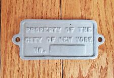 VINTAGE NYCTA NYC SUBWAY PROPERTY PLATE TAG BUS NEW YORK CITY NY picture