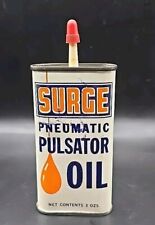 Vintage SURGE Pneumatic Pulsator Oil Can, 3 OZ. Can Full Uncut.  picture