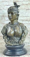 Gold Patina Classic French Girl Bronze Art Nouveau Deco Hot Cast Bronze Artwork picture
