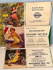 1950's Lot of 3 Gil Elvgren Pin-Up Blotter Cards Various Sellers picture
