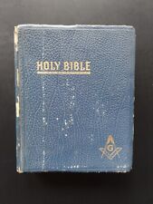 Giant Holy Bible Red Letter Masonic Edition Cyclopedic Index Hertel VTG 1965-66 picture