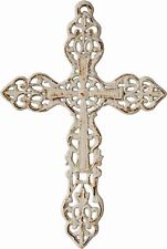 Stonebriar SB-5793A Decorative Distressed Cast Iron Wall Cross with Hanging Loop picture