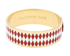 NEW HALCYON DAYS PARTERRE RED & GOLD HINGED BANGLE #HBPAR060519G BRAND NIB F/SH picture