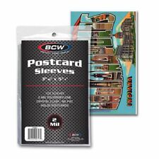 (100) Pack of BCW Postcard Soft 2mil Crystal Clear Poly Protective Sleeves picture