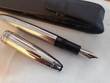 Montblanc meisterstuck Solitaire Legrand Stainless Steel 18k B Fountain Pen picture