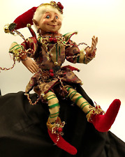 Robert Stanley Home Collection Christmas Elf Poseable Doll 16
