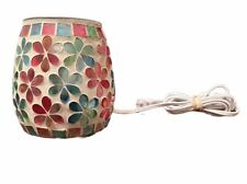 Beautiful Handcrafted Glass Floral Lamp with Mosaic Flowers -ONLY ONE AVAILABLE picture