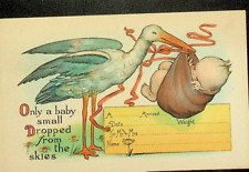 16 antique BABY Birth announcement post cards #126 picture
