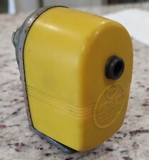 Vintage Midget Pencil Sharpener Yellow Made by Apsco U.S.A. 50's picture