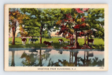 1940'S. GREETINGS FROM RUNNEMEDE, NJ. POSTCARD. JB2 picture