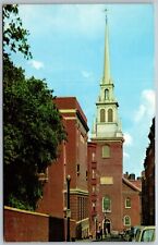 Vtg Boston Massachusetts MA Historic Old North Church Salem Street View Postcard picture
