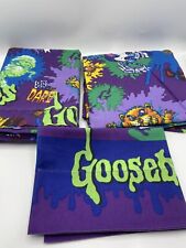 Vintage Goosebumps Sheet Set Twin Bed Pillowcase Flat Fitted RL Stine 68x37 picture
