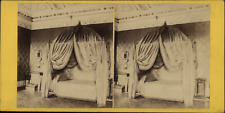 Italy, Rome, Bed & Bedroom by S.S. Pix IX, vintage print, ca.1870, s picture