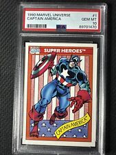 1990 Impel Marvel Universe #1 Captain America 🇺🇸 PSA 10 GEM MINT picture