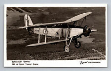 RPPC RAF Blackburn Baffin Torpedo Bomber Biplane FLIGHT Photograph Postcard picture