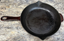 (Used) STAUB Enameled Cast Iron 11-inch Traditional Skillet- New goes for $170+ picture