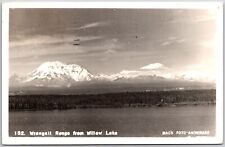 Wrangell Mountain Range Willow Lake Anchorage Alaska Real Photo Postcard RPPC  picture