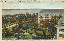 RIGHT WING OF ROYAL POINCIANA HOTEL & GROUNDS POSTCARD PALM BEACH FLORIDA 1910s picture