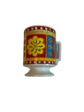 Vintage MCM graphic print coffee tea mug cup limerick Japan R6927 picture