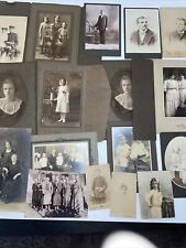 Lot of 15 Antique Studio Photos/ Cabinet Cards,  Some Identified, Men, Children picture