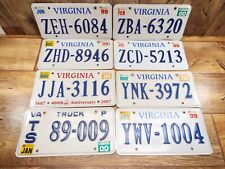 8 VINTAGE LOT OF-80'S/90'S VIRGINIA LICENSE PLATES MAN CAVE-CRAFTS P picture