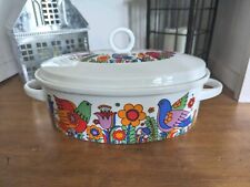 Vintage Royal Crown Paradise Porcelain Ovenware 2 Quart Covered Casserole Dish picture