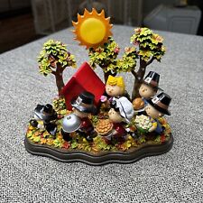 Thanksgiving A Time to Give Thanks Peanuts Gang Danbury Mint Lighted Sculpture picture